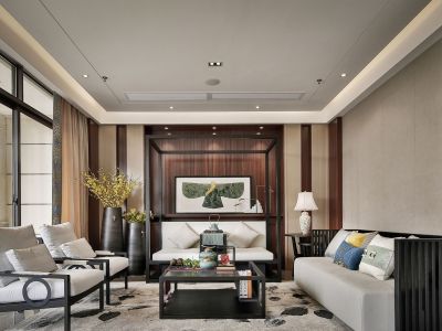 金地香山湖新中式风格180平米别墅装修案例