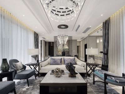 天茂湖新中式风格188平米别墅装修案例