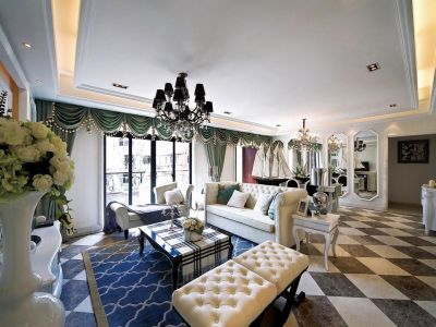 伟峰东域新古典风格233平米别墅装修案例