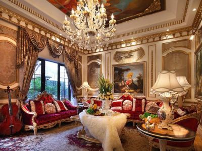 华润净月台欧式宫廷193平米别墅装修案例