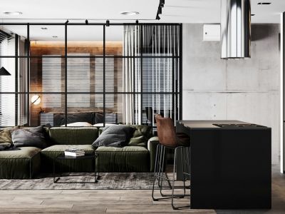 联发棠颂现代风格98平米装修案例