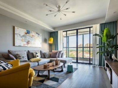 幸福豪庭三居117平现代风格装修案例