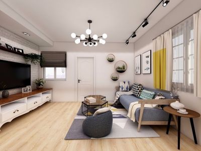 华城国际二居88平北欧风格装修案例