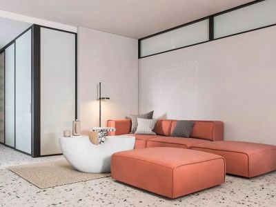 博源·滨江ONE现代风格125平米二居室装修效果图案例