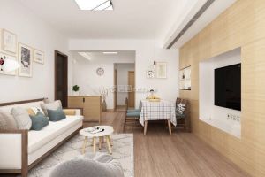 【绵阳金壕装饰】绵阳华润中央公园极简风格92平米装修效果图案例