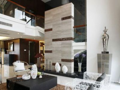 龙门一号摩登现代380平米别墅装修案例