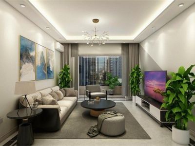 九龙太阳城现代风格96平米二居室装修案例