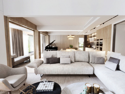 汉泉山庄现代简约风格230平米装修案例