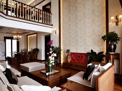 招商雍景湾中式风格194平米别墅装修案例