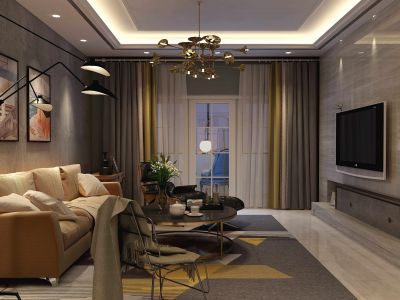 玉溪玉中苑现代简约风格105平米装修案例