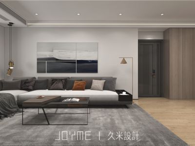 凯迪塞纳河畔现代风格116平米三居室装修案例