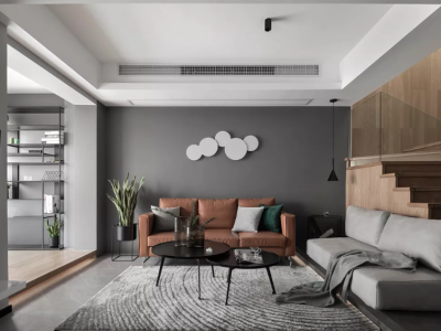 江宁镇120现代简约三居室装修案例