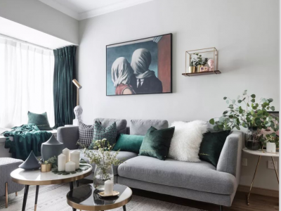 科华·北辰天璞北欧风格70平米二居室装修效果图案例