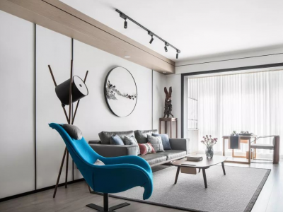 鸿通·檀府新中式风格140平米三居室装修效果图案例