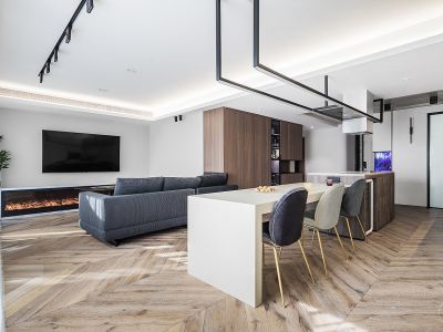 金地云海一号现代风格128平米装修案例