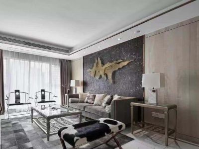 阳光·凤栖澜湾现代风格139平米三居室装修效果图案例