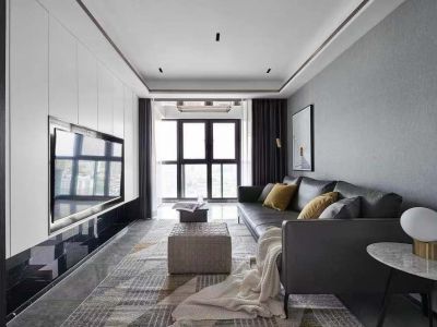 天府·北宸悦里简约风格100平米三居室装修效果图案例