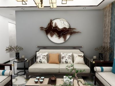 凯旋门中式风格120平米装修案例