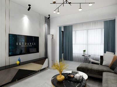 嘉和城布洛克5区115平米三居室现代风格装修案例