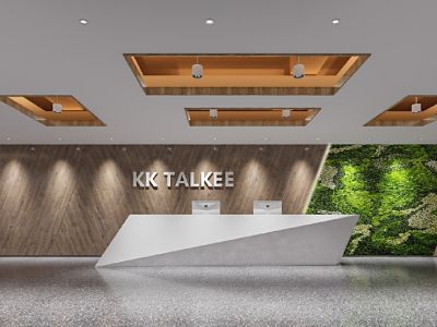 企业办公室现代风格600平米装修效果图案例