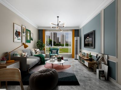 呼和浩特市万锦和泰99平米现代风格装修案例