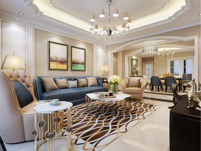 恒大雅苑四居137平简美风格装修案例