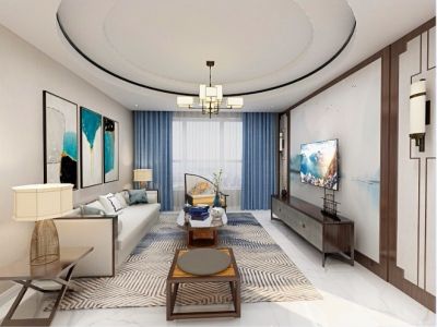 绿地香树花城四居139平现代风格装修案例