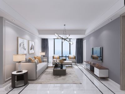 泰成玲珑郡现代风格143平米三居室装修案例