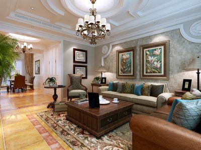 雁和蓝山湾166平米美式风格装修案例