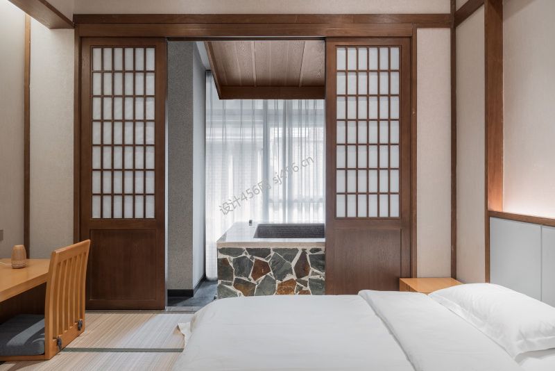 10000平米禅意新中式温泉酒店房间装修效果图