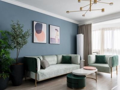 蓝山美树106平三居室现代简约风格装修案例