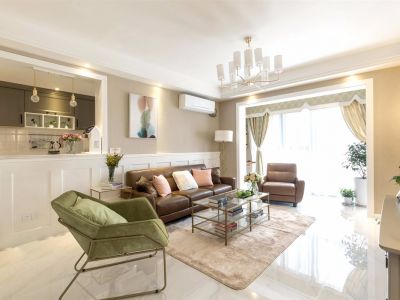 中骏雍景湾简约田园140平米三室两厅装修案例