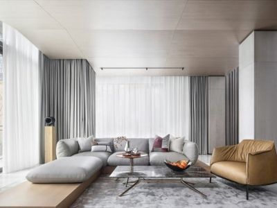 绿地缤纷城385平现代风格别墅装修案例