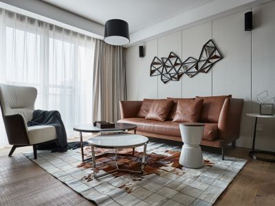 偃师建业森林半岛简约混搭141平米三室两厅装修案例