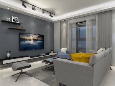 高尔夫国际花园110平米现代简约三居室装修案例