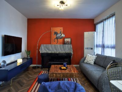 光谷云著96平二居室混搭风格装修案例