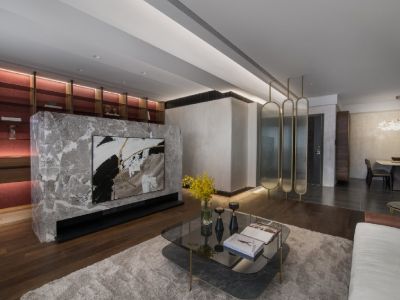 龙湖九里晴川75平二居室现代简约风格装修案例