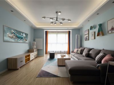 金桂庭院北欧风格136平米三居室装修案例