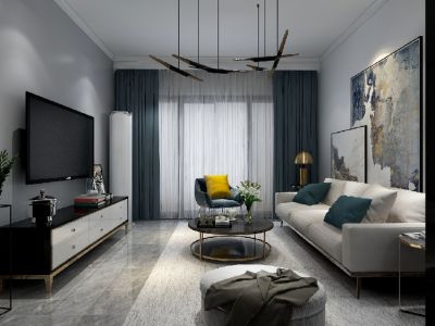 金轮峰华92平米现代简约三居室装修案例