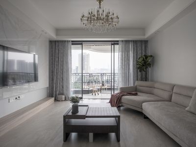 福田花园简约风格119平米三居室装修案例