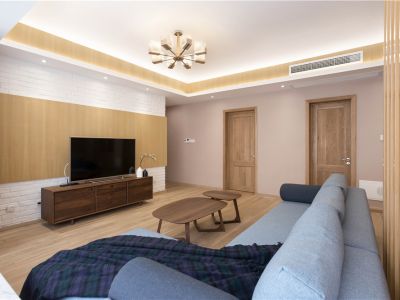 卓越花园日式风格132平米三居室装修案例