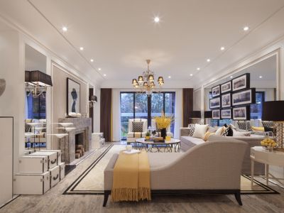 世茂莲花山小镇轻奢优雅168平米别墅装修案例