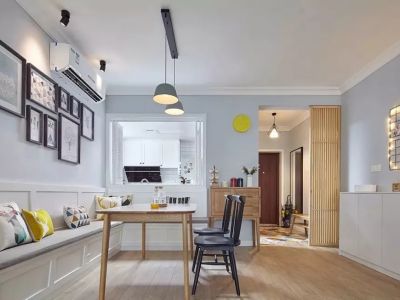  恒盛金陵湾135平米三居室北欧风格装修案例