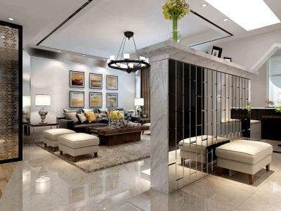 万达华园三居102平现代风格装修案例