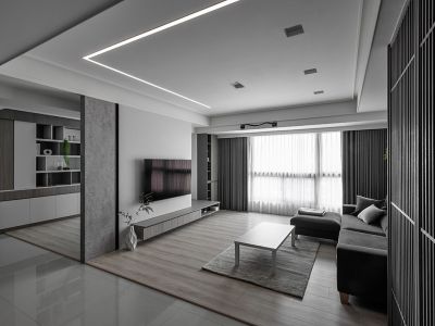 山海湾8号现代风格91平米装修案例