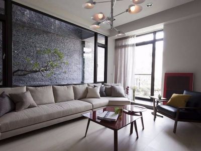 碧桂园·正央公园现代风格120平米三居室装修效果图案例