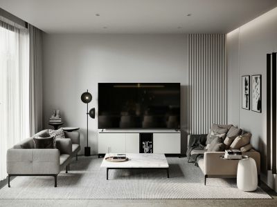 天玺现代风格124平米装修案例