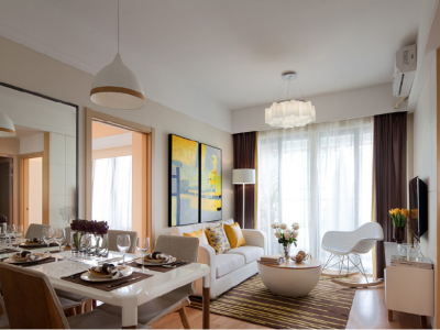 海湘学府现代风格65平米一居室装修效果图案例