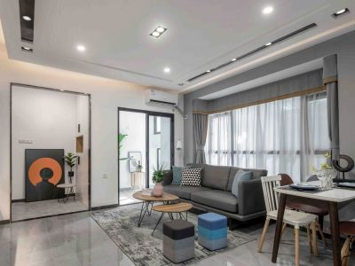 山海湾8号现代风格78平米装修案例