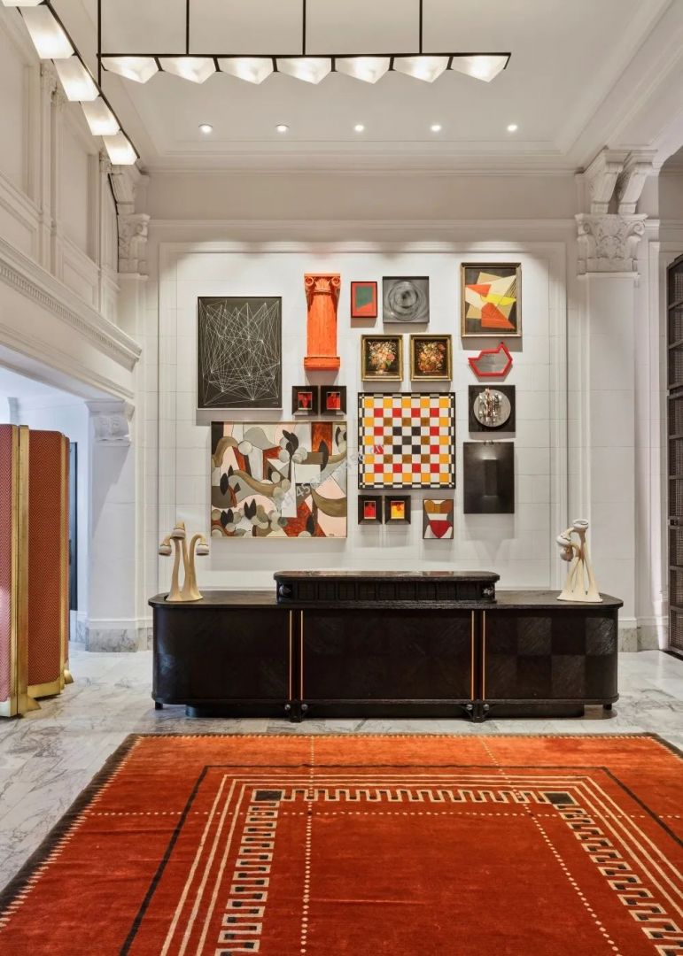 1000平米新古典色彩精品酒店前台装修效果图